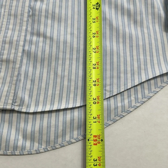 Brooks Brothers Regular Fit Non Iron Blue White Stripes Button Down Mens Size M - Picture 10 of 10